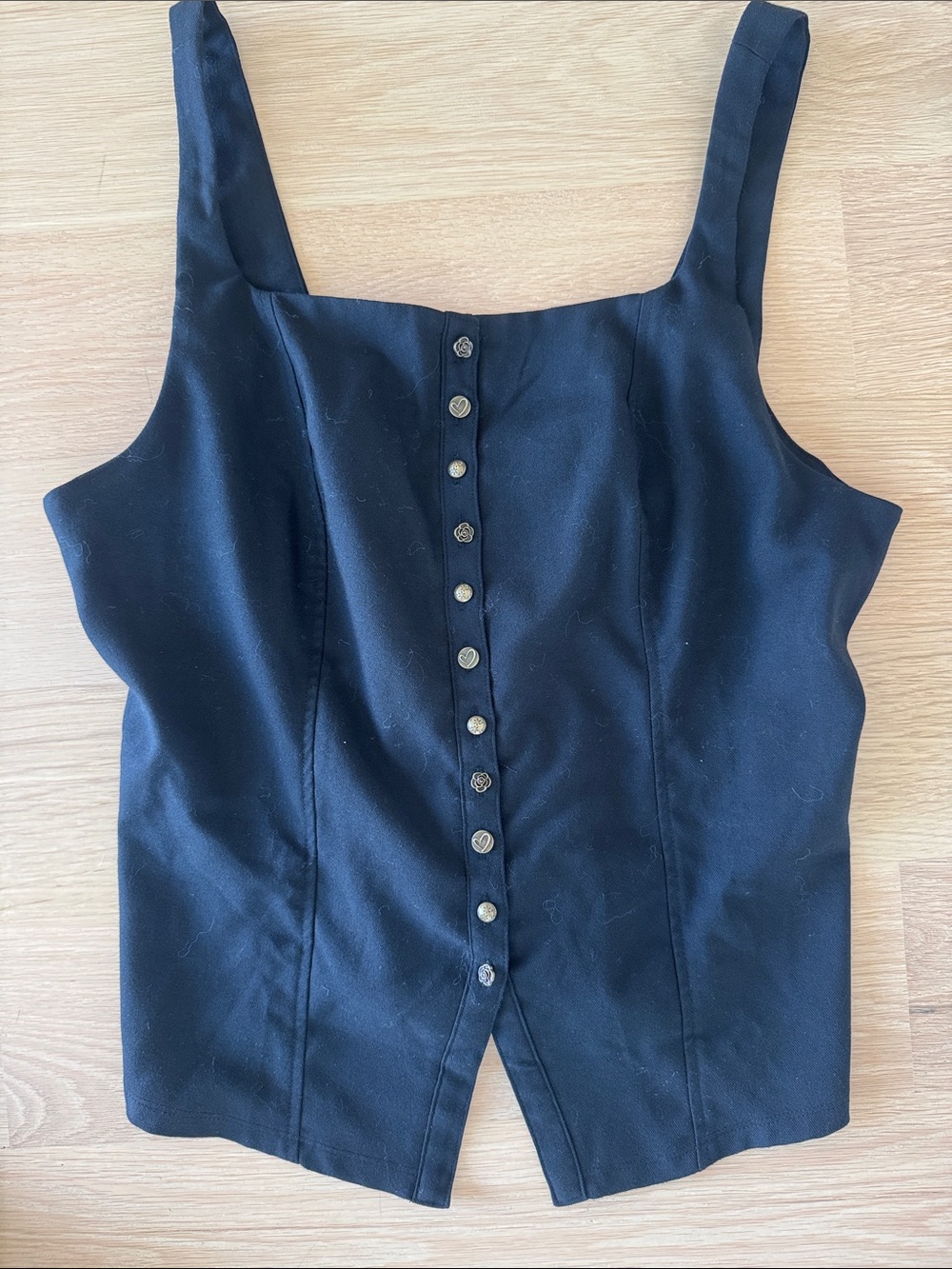 FREE PEOPLE a moment in time vest in black